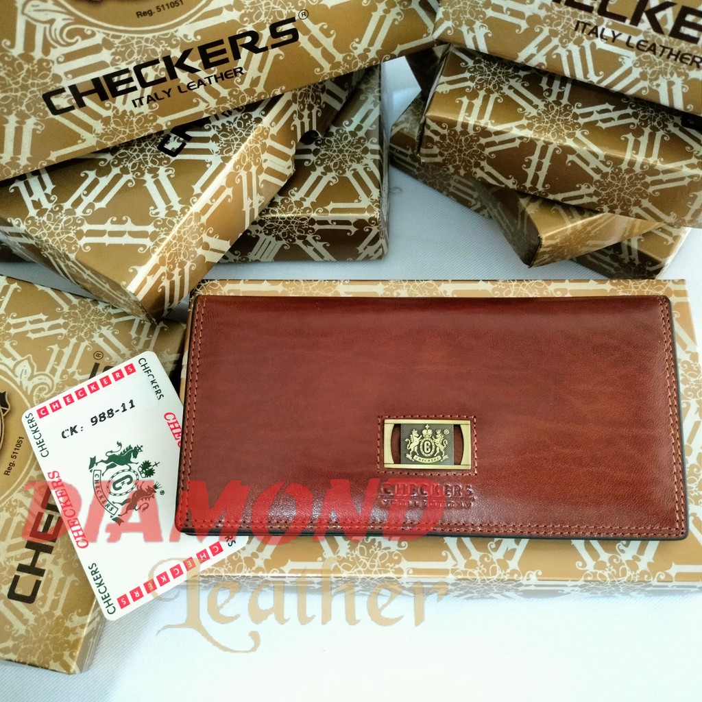 Checkers Asli Dompet Kulit Panjang Impor CK 11