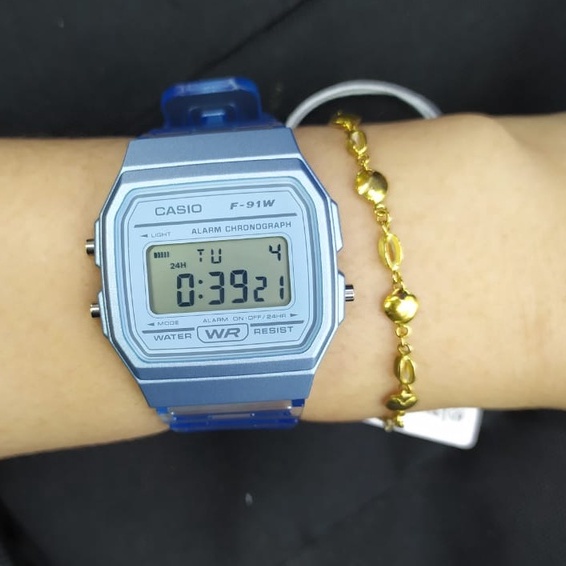 Jam Tangan Casio Original F-91WS-2D 4D / F91WS 7D 8D Unisex Karet F91 F91W F91WS