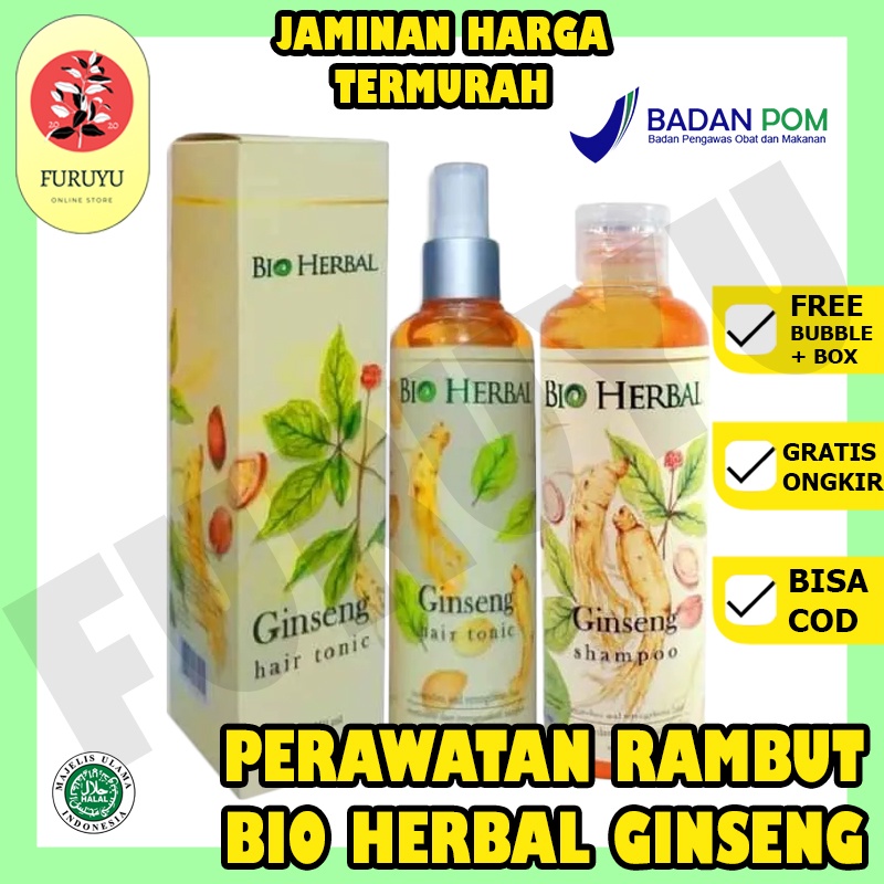 Paket Perawatan Penumbuh Penebal Obat Rambut Rontok Hair Fall Treatment Care Bio Herbal Ginseng