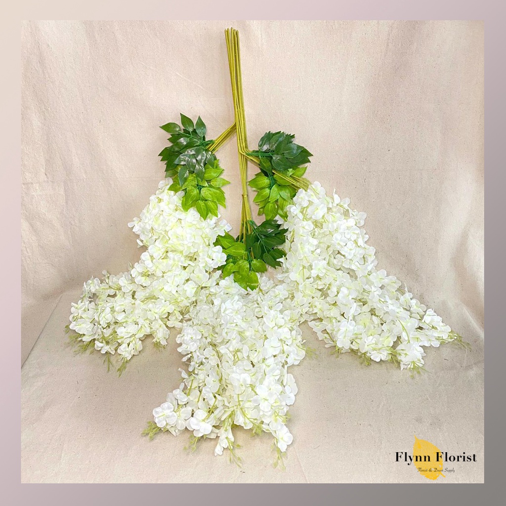 Wisteria Jumbo (lusinan) Bunga Artificial / Bunga Plastik / Bunga Dekorasi / Pernikahan-3