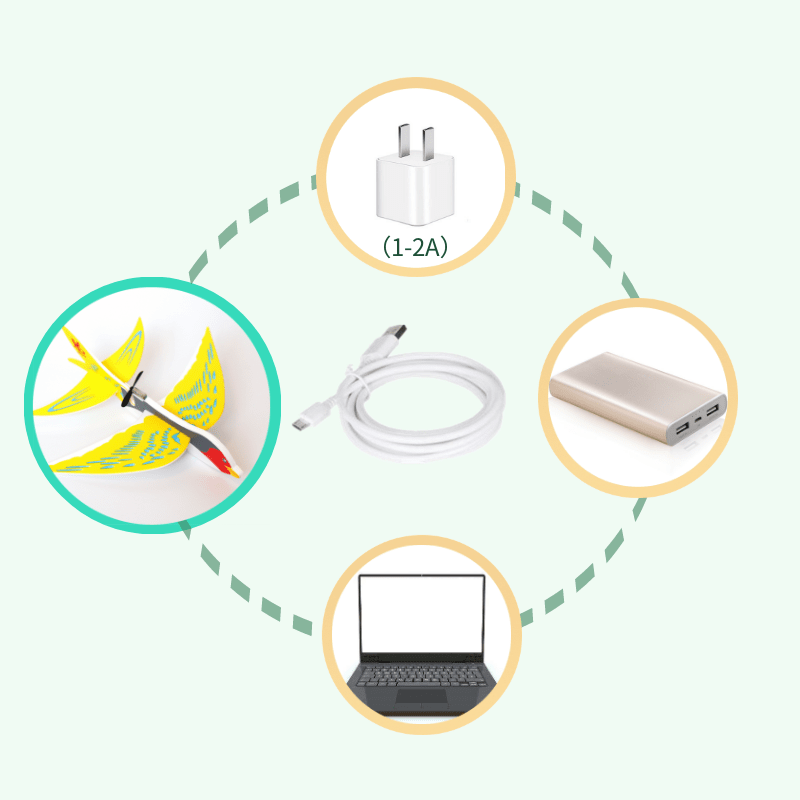 Mainan Pesawat Terbang Elektrik Bahan Busa Dengan Lampu Warna-Warni Untuk Anak