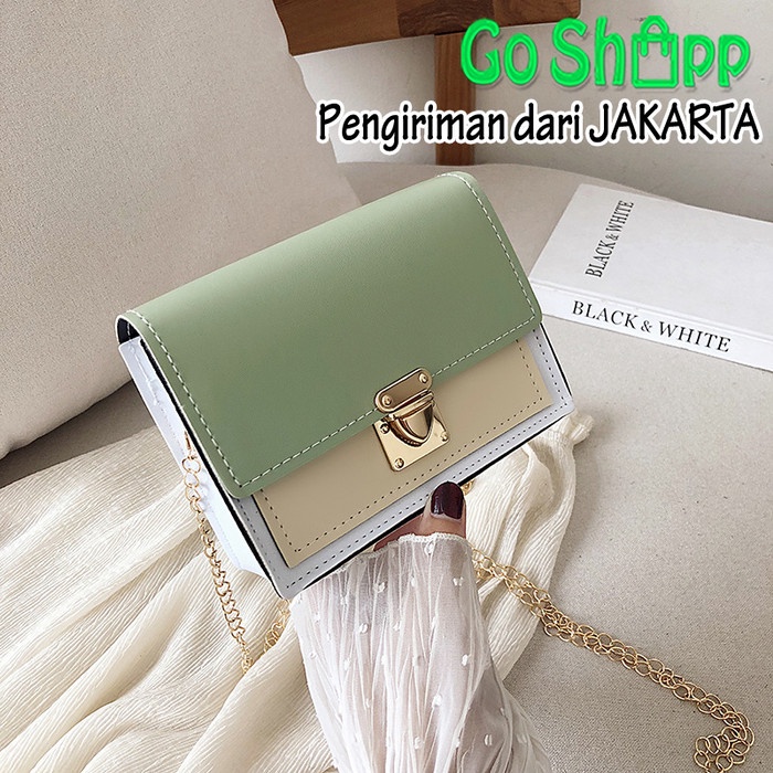 Ready Cod Tas Wanita Selempang Kain Wol Tas Tangan Slingbag Cewek BU456 Tas Selempang Wanita Kancing