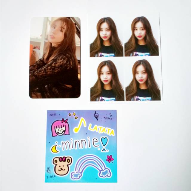 (G)I-DLE 1st Mini Album : I AM Miyeon Soojin Minnie Photocard ID Photo Sticker Gidle Idle