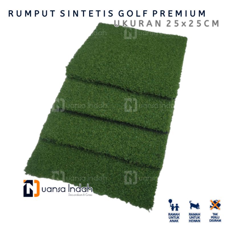 rumput sintetis golf premium 25x25 cm