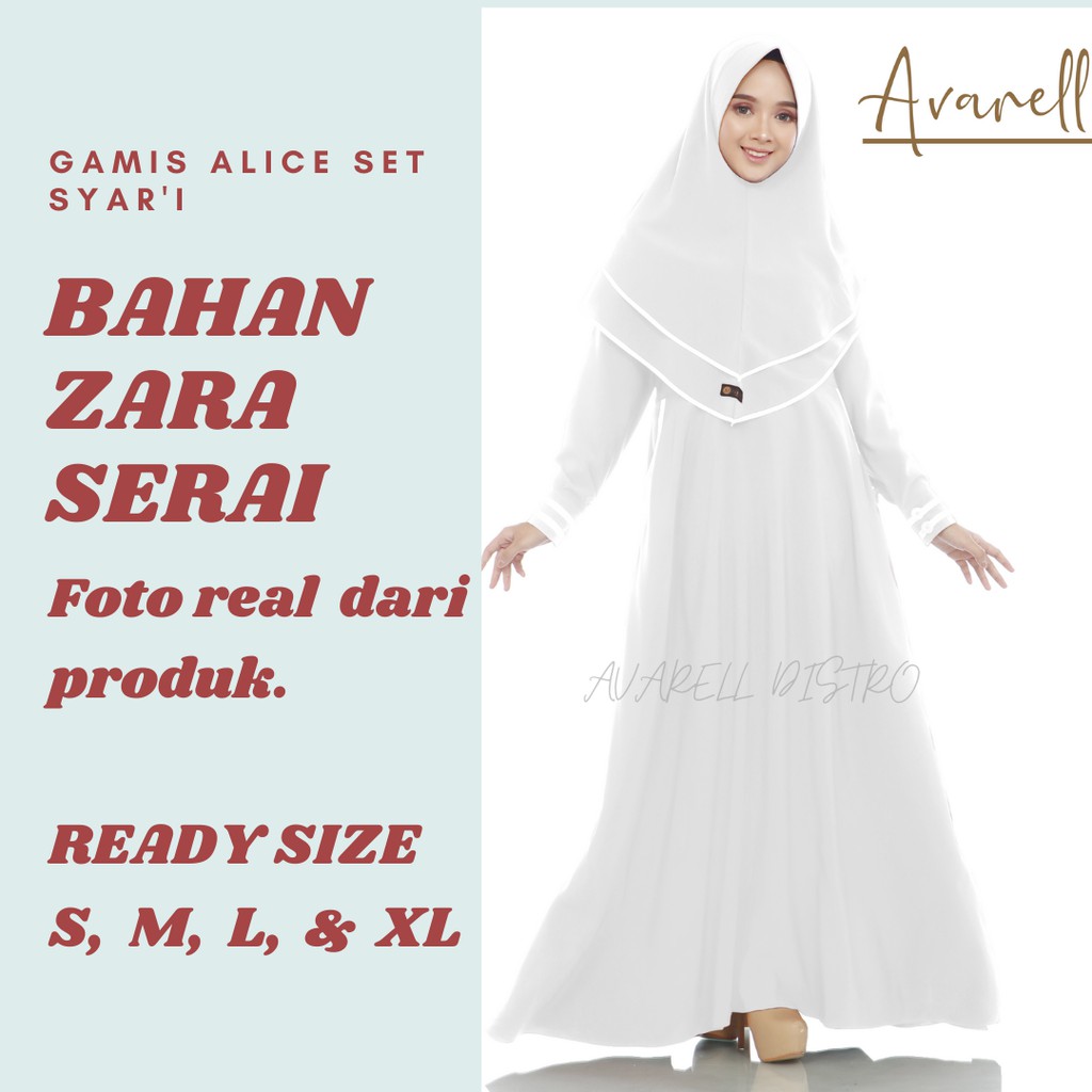 Gamis Dress Syari Fashion Muslim Murah Berkualitas Butik Baju Set Kerudung Panjang