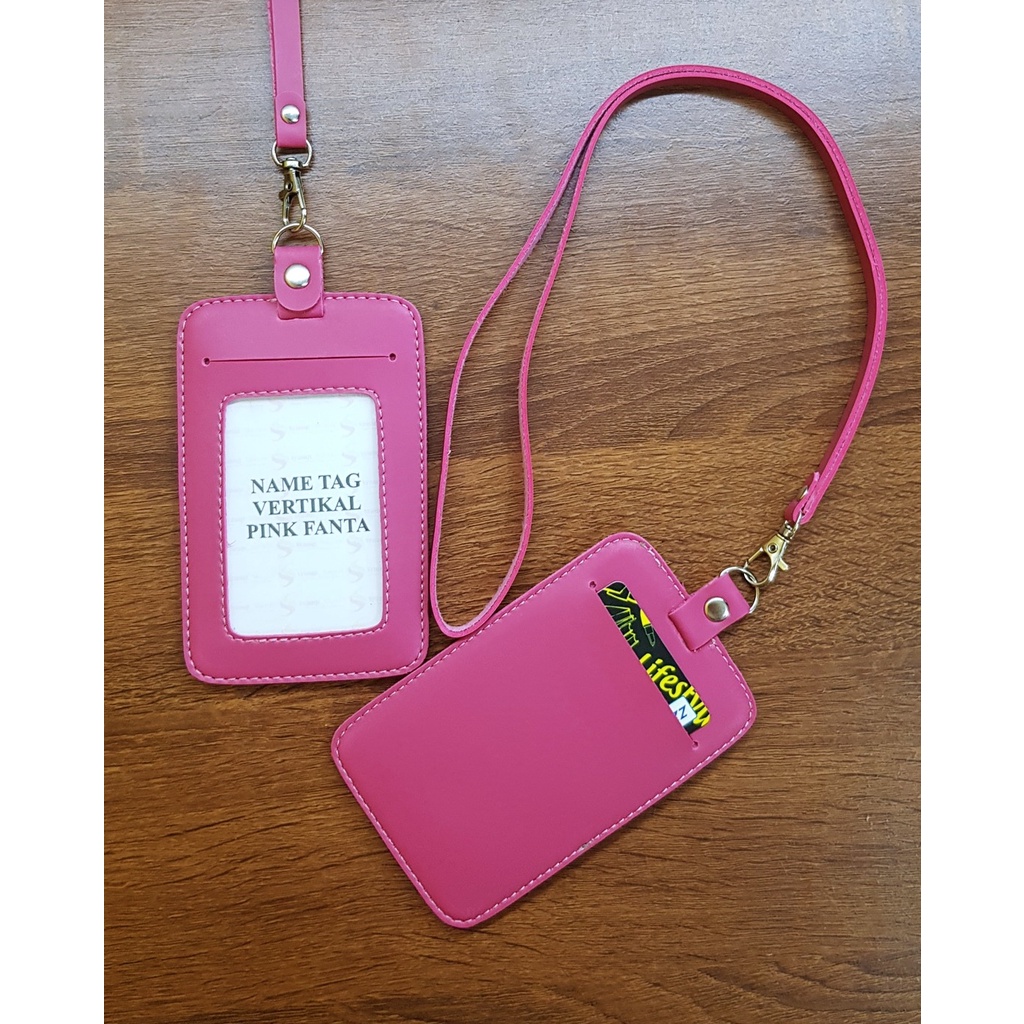 

NameTag ID Card Holder Gantungan Tempat Kartu Kulit PU Premium Murah Berkualitas AR14