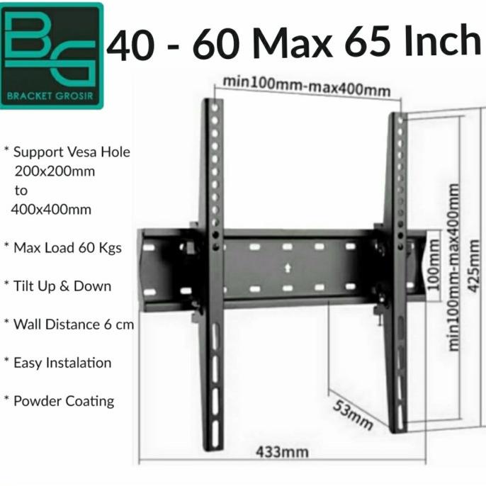 Bracket Tv Samsung 55 50 49 48 43 40 32 Inch Samsung Type Tu