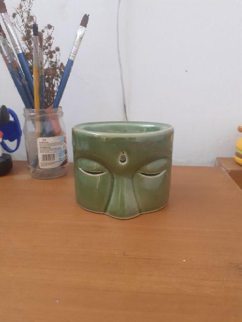 Tungku Aroma Terapi Oil Burner Topeng Green ( 06-022 )