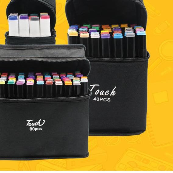 

➭ Touch Art Marker 30 / 40 / 60 / 80 / 168 / double headed marker set Multi Color Spidol ✳