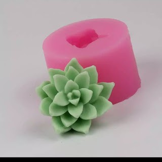 Cetakan Silikon Puding Coklat Bunga seculent series kecil