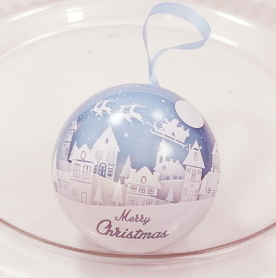 1Pc Christmas Tree Metal Candy Round Ball Pendant/Christmas Gift Iron Storage Jar Box/Xmas New Year Kids Gift Packaging