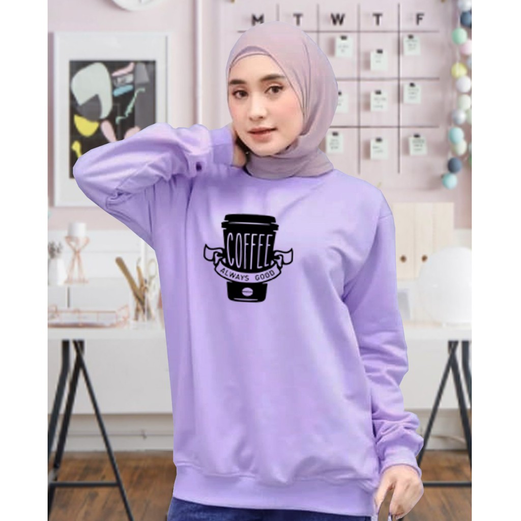 Kaos Lengan Panjang CUP / Kaos Sweatshirt / Atasan Wanita / Atasan Wanita Lengan Panjang