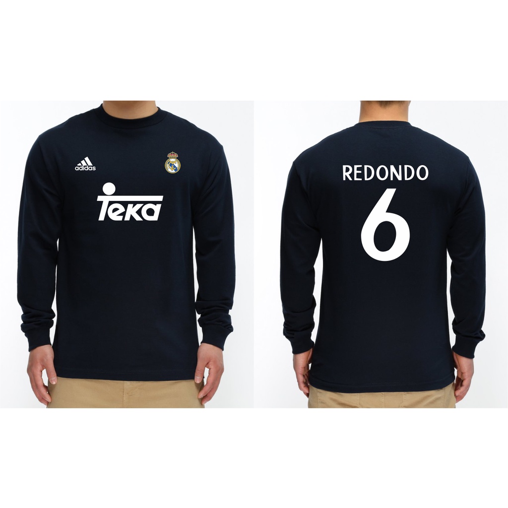 T-SHIRT KAOS REAL MADRID 1999/2000 LENGAN PANJANG REDONDO