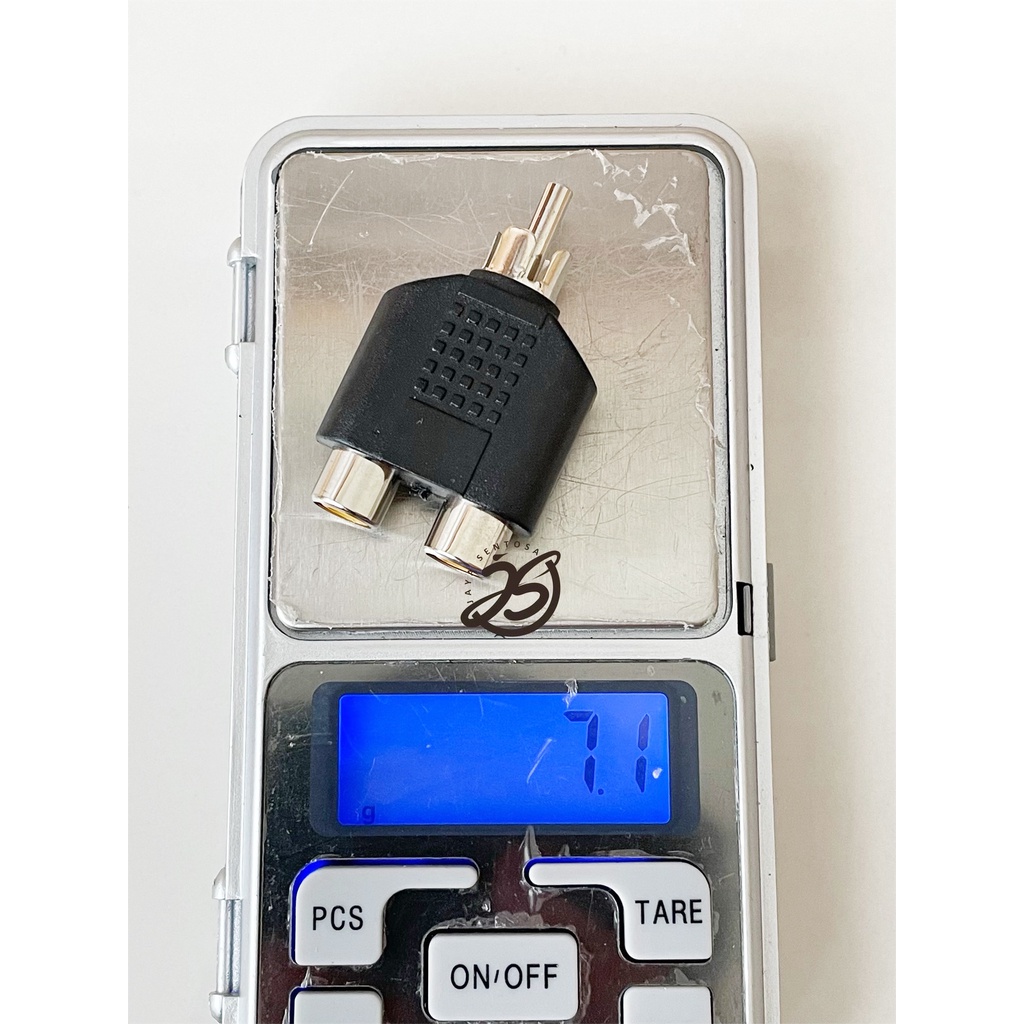 Y RCA KONEKTOR SPLITTER 1 MALE TO 2 RCA FEMALE RCA 2-1 Y-RCA