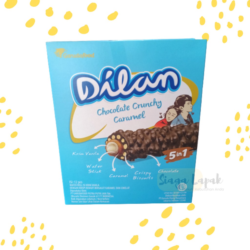 Dilan Chocolate Crunchy Caramel - 24g x 12pcs Garudafood