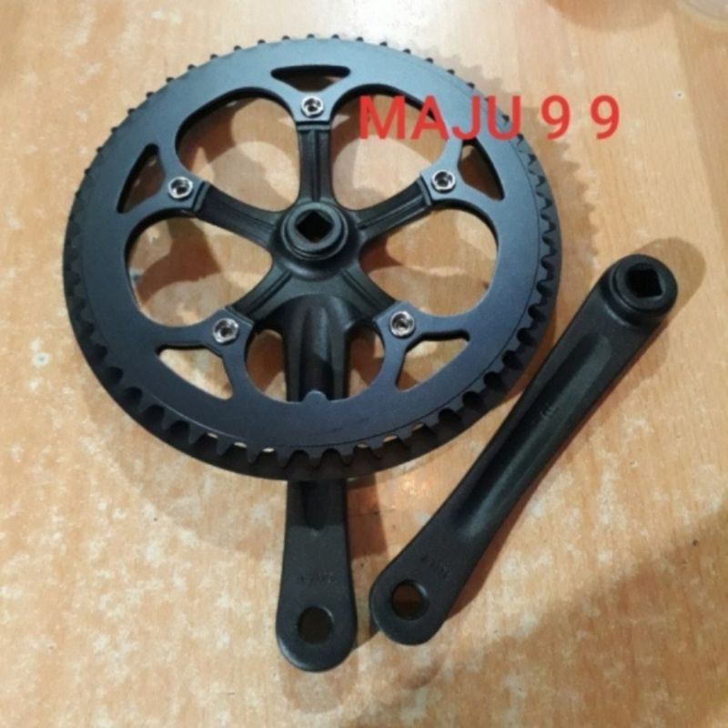 CRANK SET ATAU CRANKSET LIPAT RAZE ELITE 56T ARM 170 MM BCD 5 x 130 MM BAHAN FULL ORI ALLOY CRANKSET