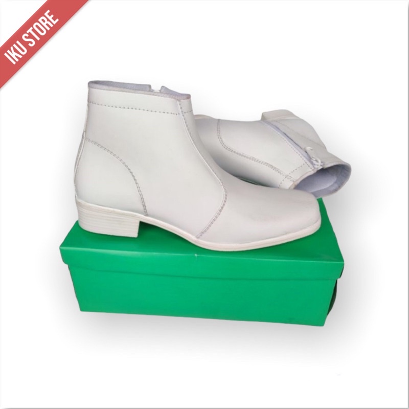 sepatu pdh putih wanita kulit asli terbaru