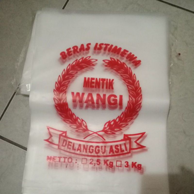 Plastik beras MENTIK WANGI 2,5/3 KG (100 lembar)
