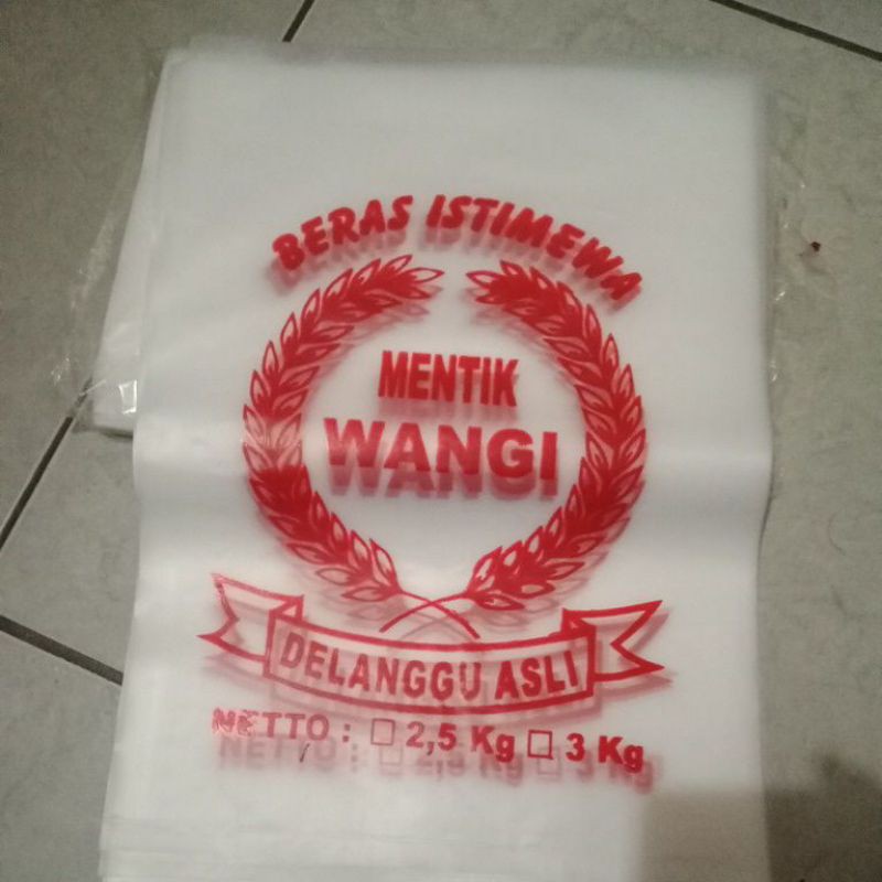 plastik beras MENTIK WANGI 2,5/3 KG