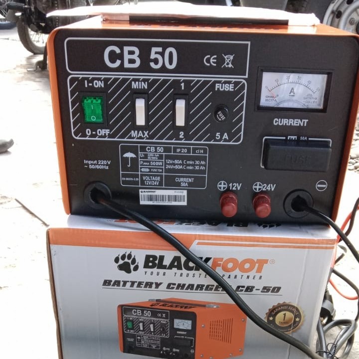 Charger Baterai Aki Mobil Motor Cas Aki Blackfoot CB-50