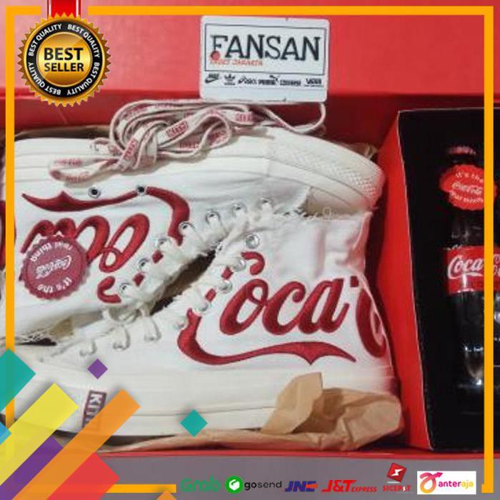 NEW.. SEPATU CONVERSE CT X KITH X COCA COLA WHITE RED ..TERLARIS