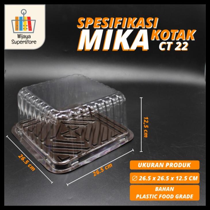 Tray Mika Tart Kue Ulang Tahun - Mika Tumpeng Kotak - Mika Pudding