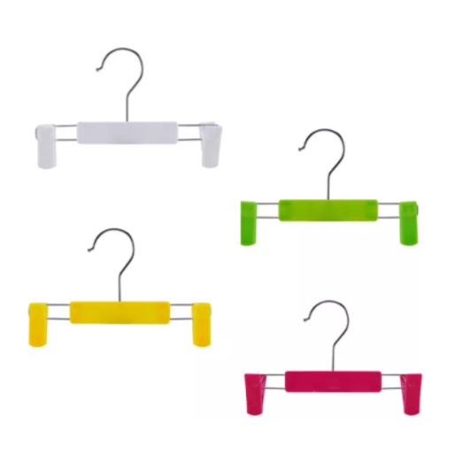 Hanger Celana Jepit Hanger Jepit Plastik Dewasa dan Anak Warna Warni Tebal/ 5 PC