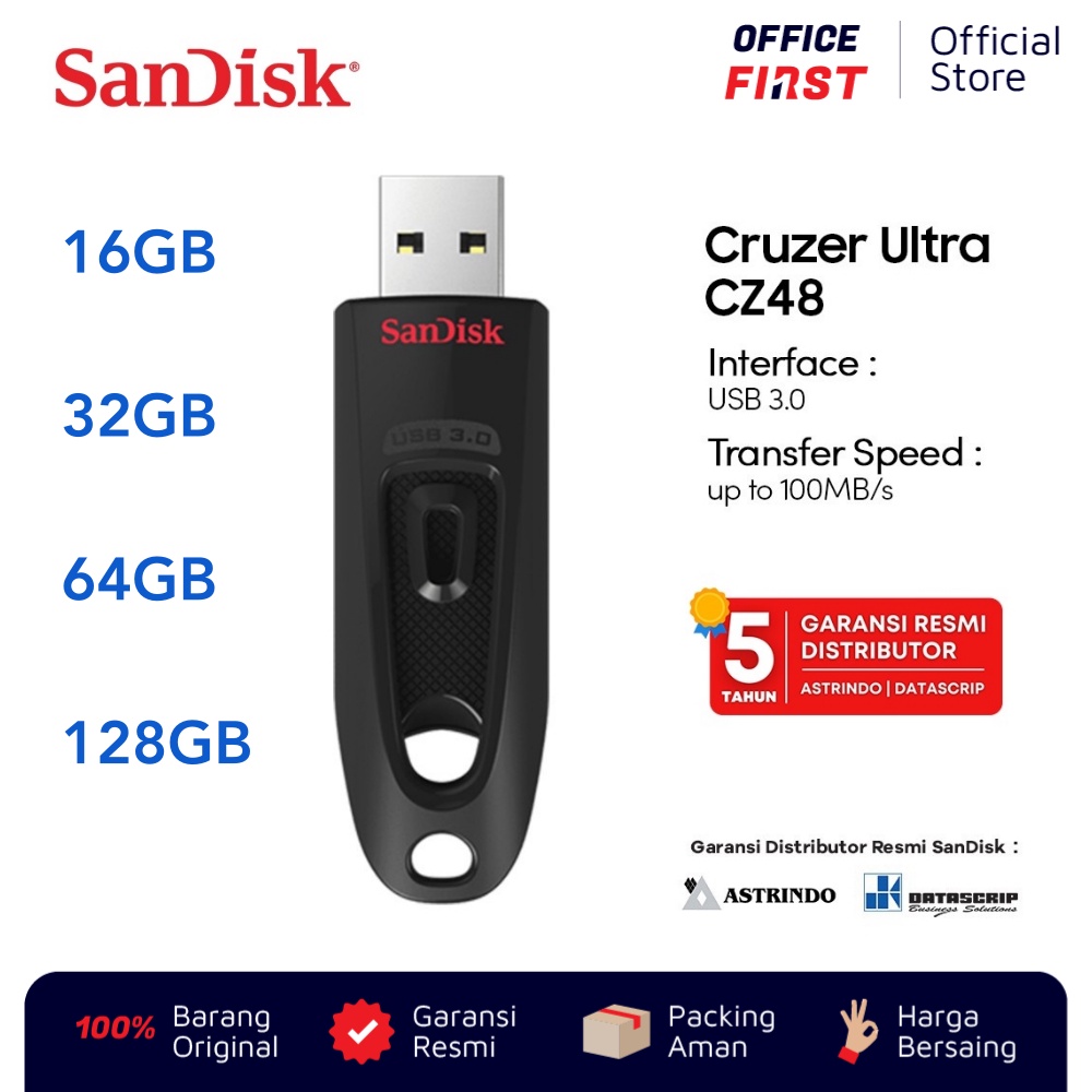 SanDisk Flash Disk / CZ48 Ultra USB 3.0 16 32 64 128 GB / Flash Drive