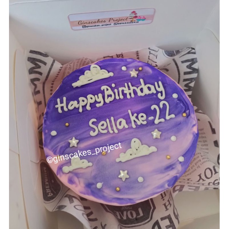 

bento cake 10cm - korean cake - lettering cake - birthday cake
