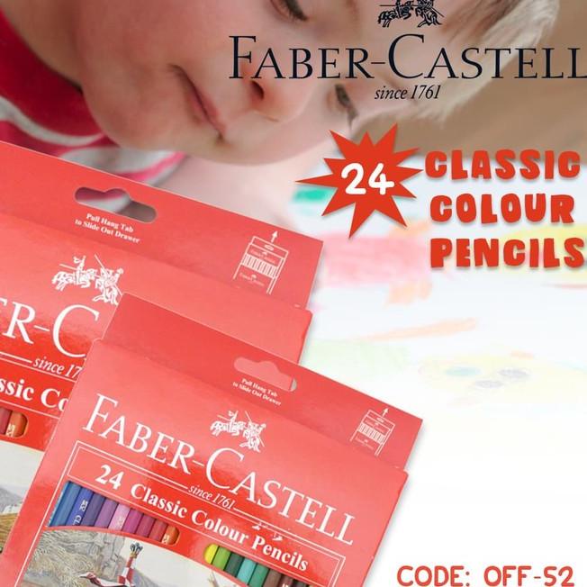 

Pensil Warna Kayu 24 Warna Faber Castell Classic (Off-52)