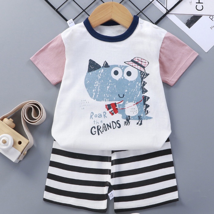 Setelan Baju Kaos Anak Import Jumper Celana Pendek Promo harga grosir