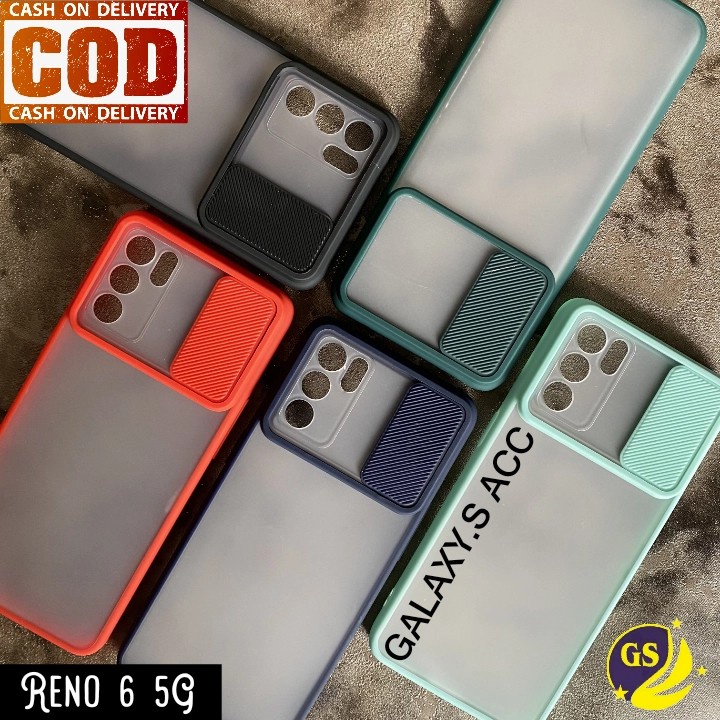 Oppo Reno 6 4G Oppo A95 2021 A16 A15 A15s A53 A33 A52 A92 Reno 6 5G 5 5F 4F 4 Pro Slide Case Protection Camera Matte Pelindung Kamera