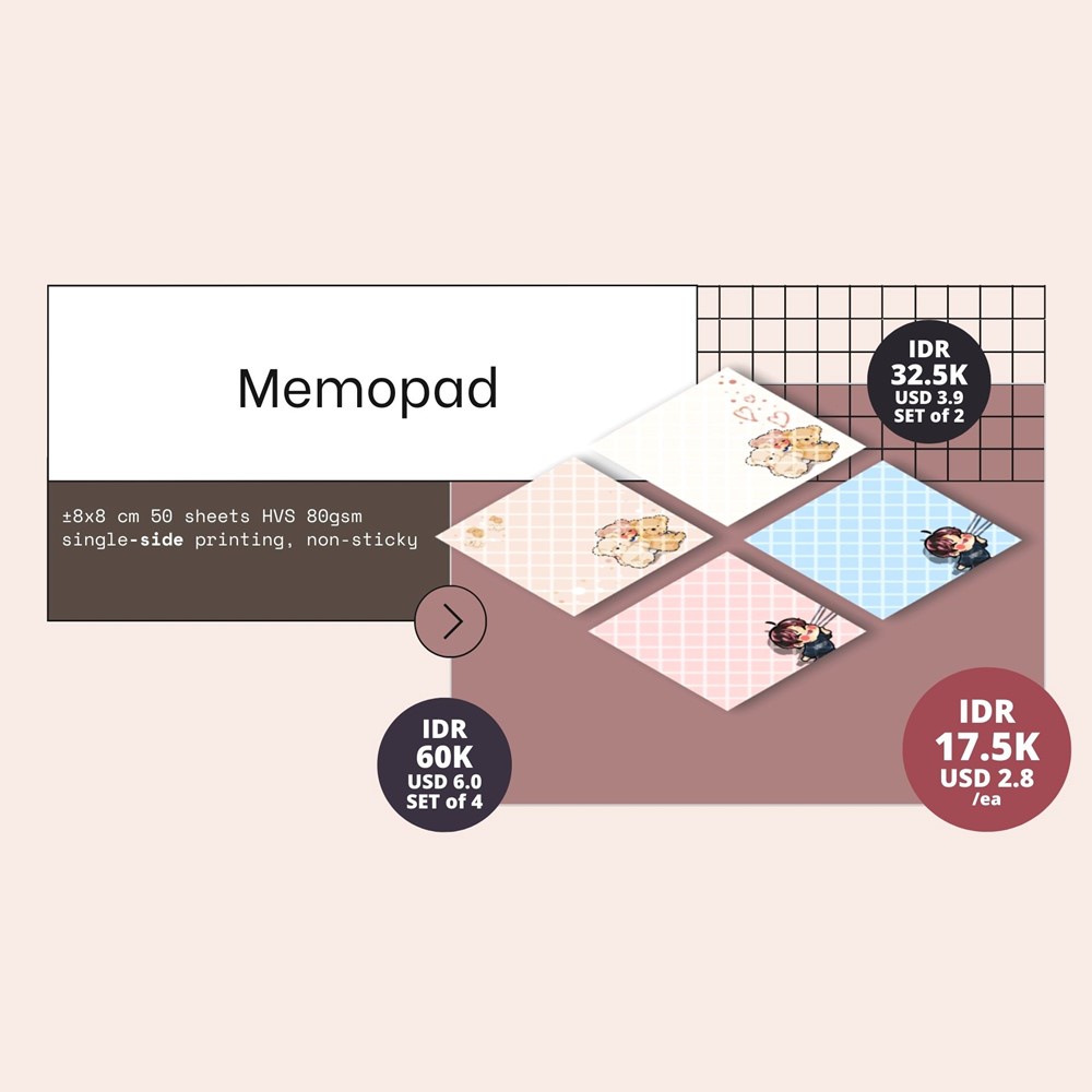 

Memo Pad Fan Merch by Haetbyulbit