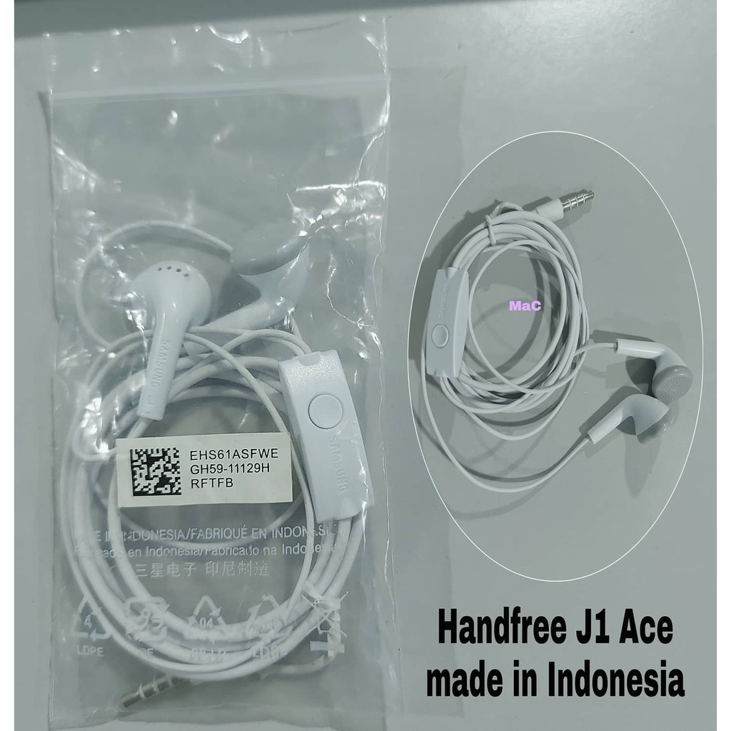 HANDFREE EARPHONE HEADSET J1 ACE INDONESIA GRADE A SUARA JERNIH DAN BASS