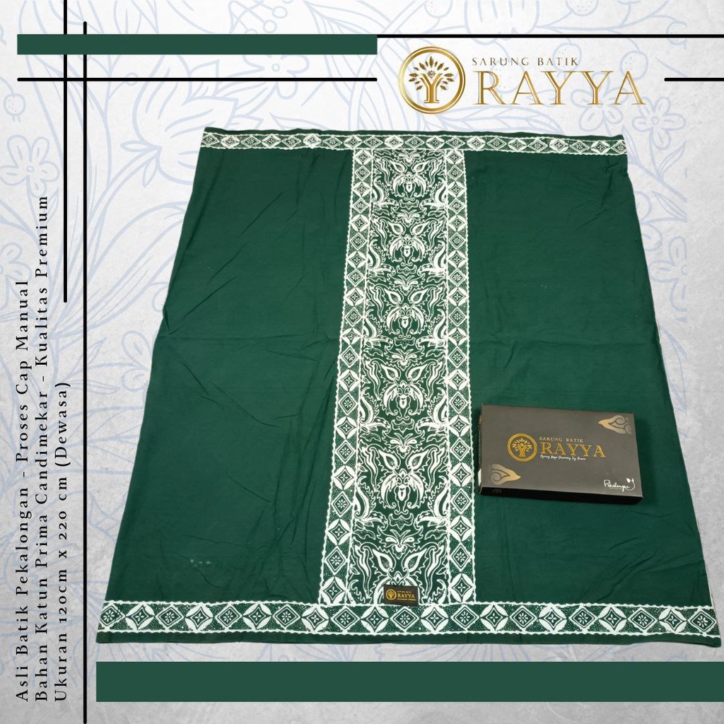 sarung hijau botol polos bawahan muslim pria batik veldanava pekalongan