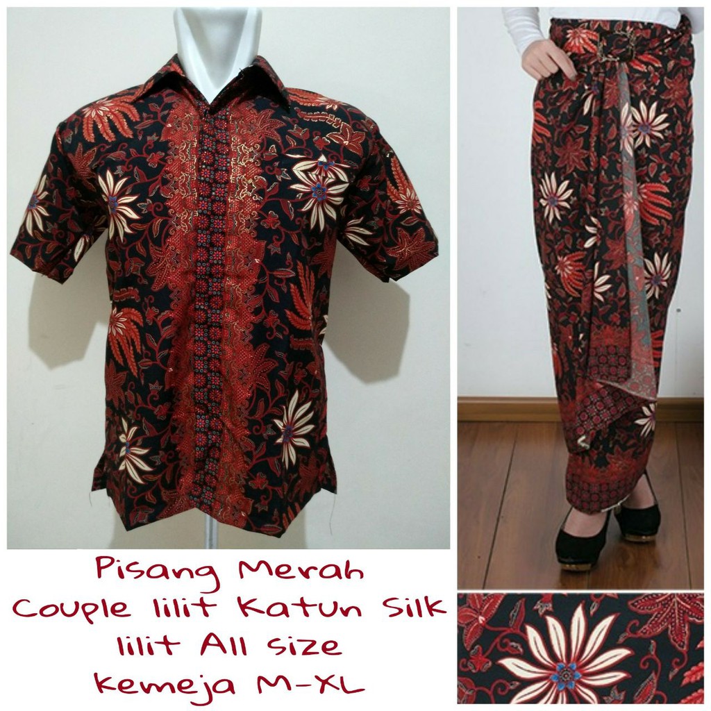 SB Collection Couple Rok Lilit Dina Maxi Dan Kemeja Batik Pria