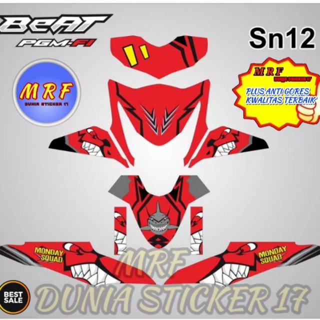 dekal beat karbu stiker decal beat karbu decal stiker beat karbu stiker motor beat karbu shark