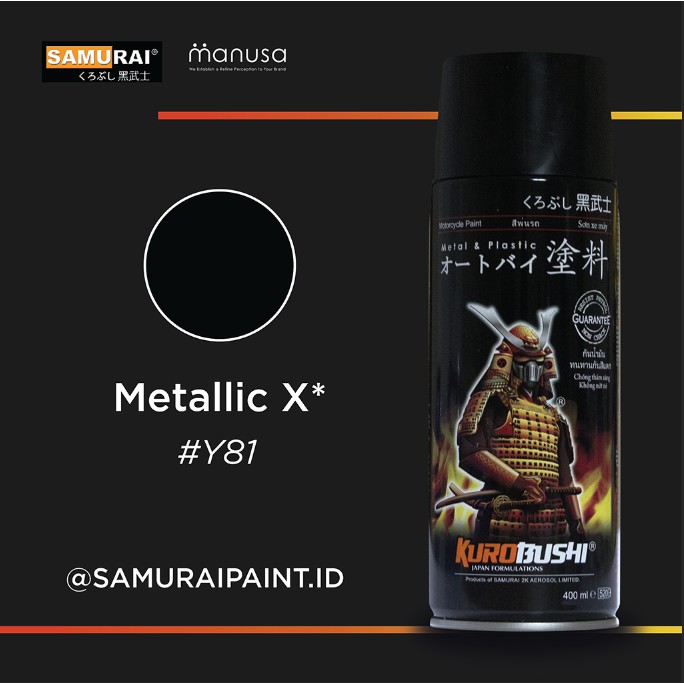 Samurai Paint Metallic Black Yamaha #Y81 Cat Aerosol Kualitas Kompresor