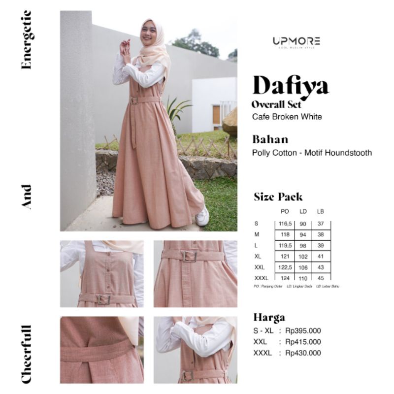 SET UPMORE DAFIYA OVERALL SET CAFE BROKEN WHITE