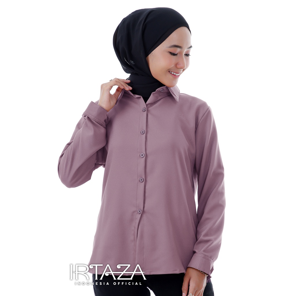 Kemeja Wanita Polos Pretty Woman Basic Original Madame Sexy-Grape Mist