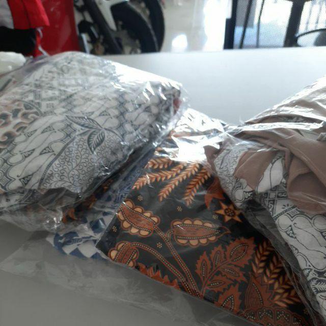 Baju Batik Couple Modern Monalisa Genes Merah Biru Tosca Ungu Orange M,l,xl Asli Pekalongan
