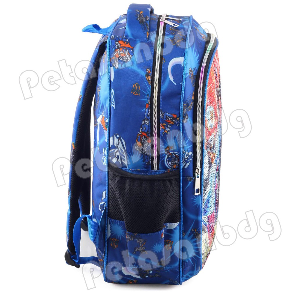 PTS - Tas Usap Ransel Sekolah Anak Cowo / Laki Laki BATMAN &amp; POWER RANGERS - Ransel Model Usap / Swipe Boys + BOTOL