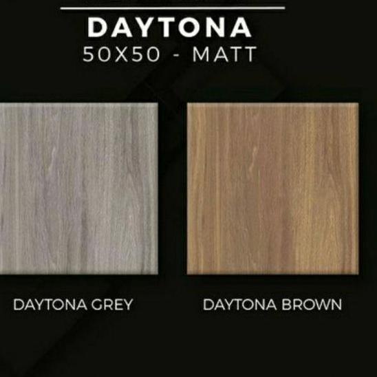 Lagi Tren.. Keramik 50x50 Matt Motif Kayu Daytona Brown dan Grey Grade A