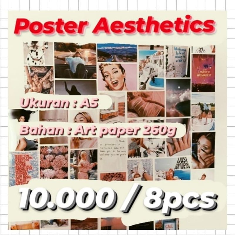

POSTER AESTHETICS ukuran A5 10k dapet 8 poster [ FREE CUSTOM ]