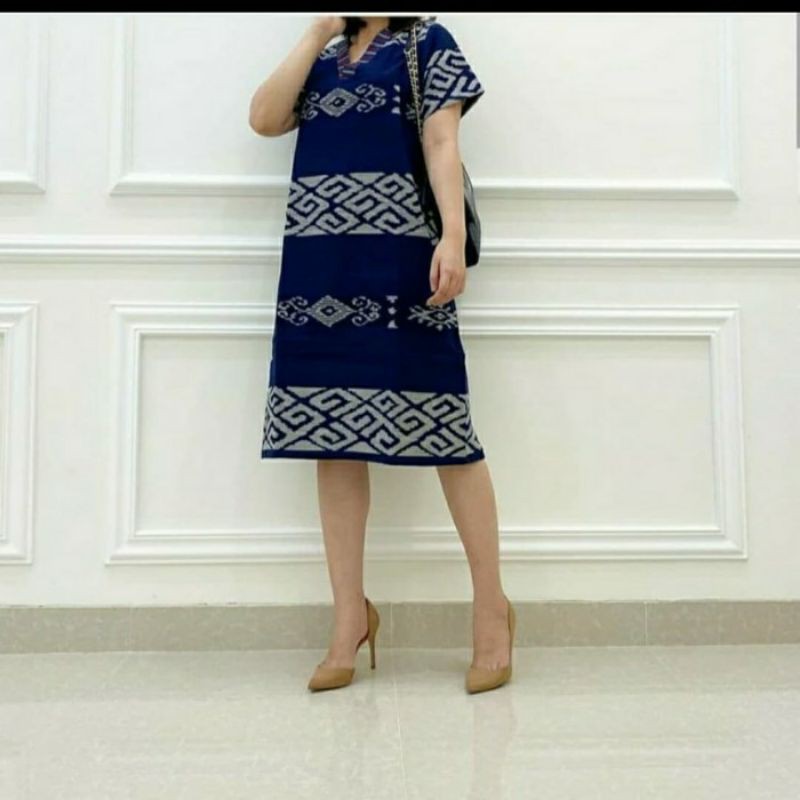 Dress tenun blangket toraja DTB3