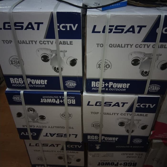 KABEL CCTV RG6 + Power PLUS POWER HITAM PUTIH LG SAT