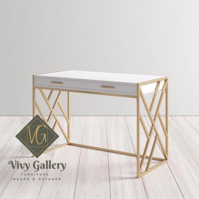 Meja Rias dan Meja Kerja Besi Gold Duco