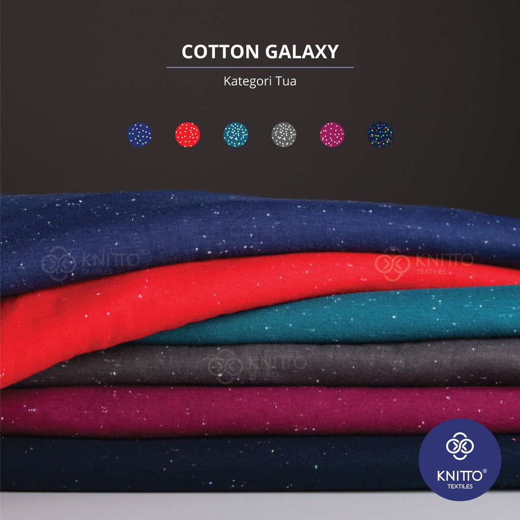KAIN BAHAN KAOS COTTON GALAXY 30S KATEGORI WARNA TUA (BAHAN KAOS)