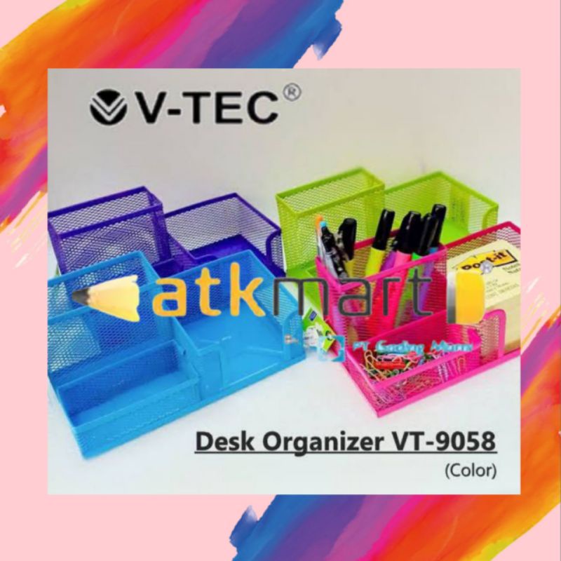 

V-TEC MEMO HOLDER ORGANIZER / TEMPAT PENSIL / KOTAK PENSIL DAN PULPEN 9058