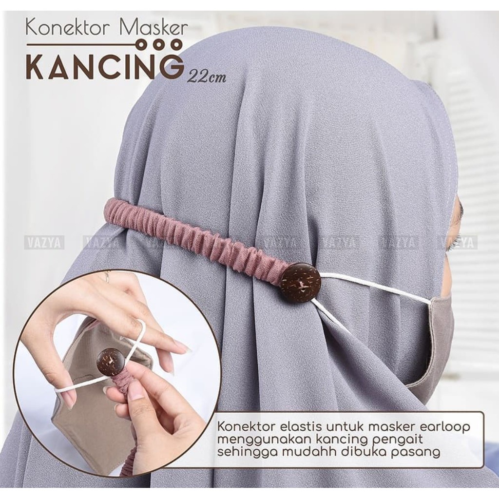 Konektor Masker Kancing Batok Earloop Jadi Headloop Pengait Masker Hijab (COD) Connector by Cileunyi